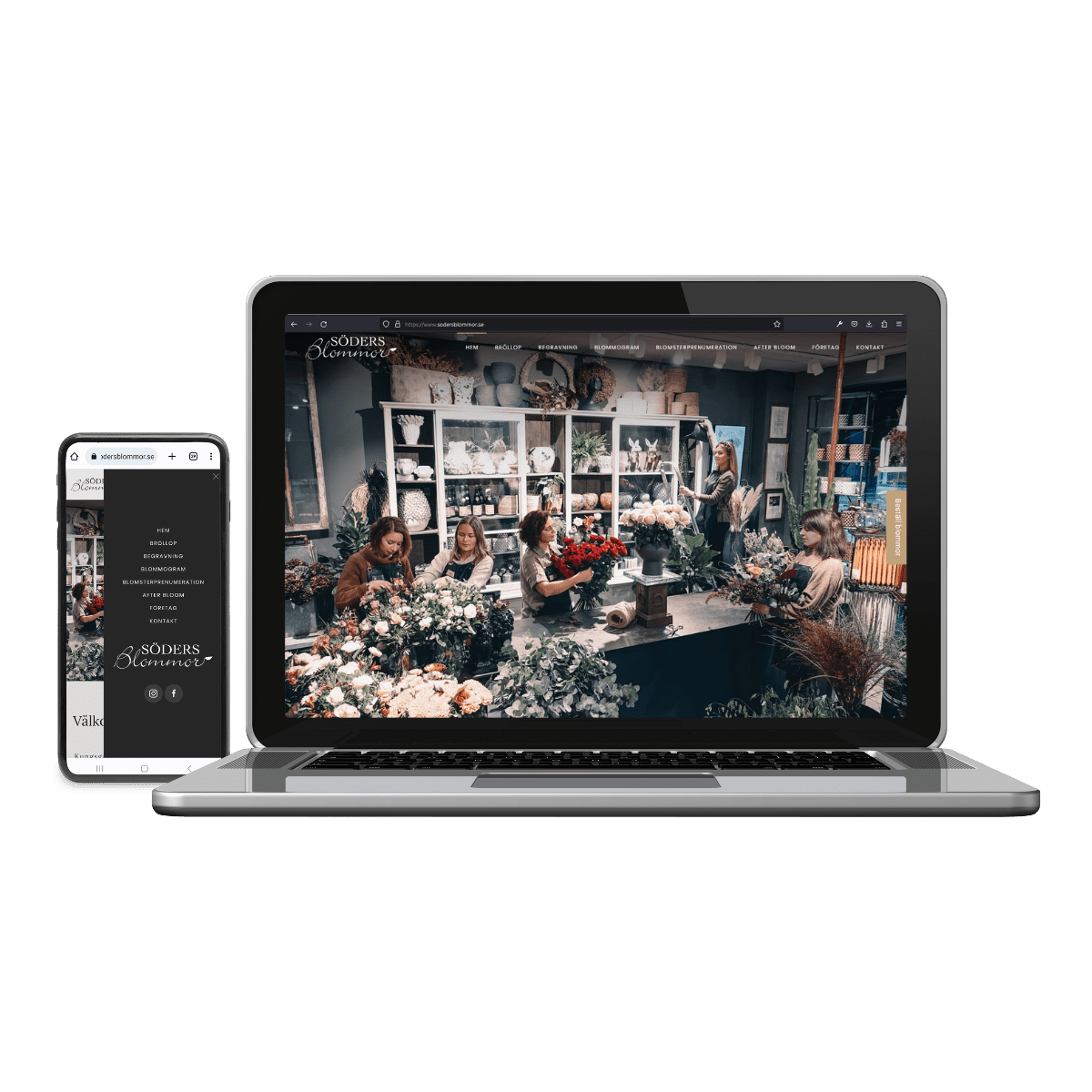 Webbplats till Söders blommor